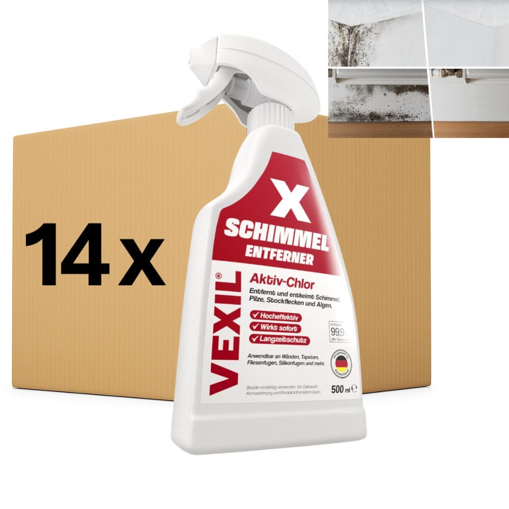 14 x (0,5 Liter) Schimmelentferner - Hocheffektiv - AKtiv Chlor