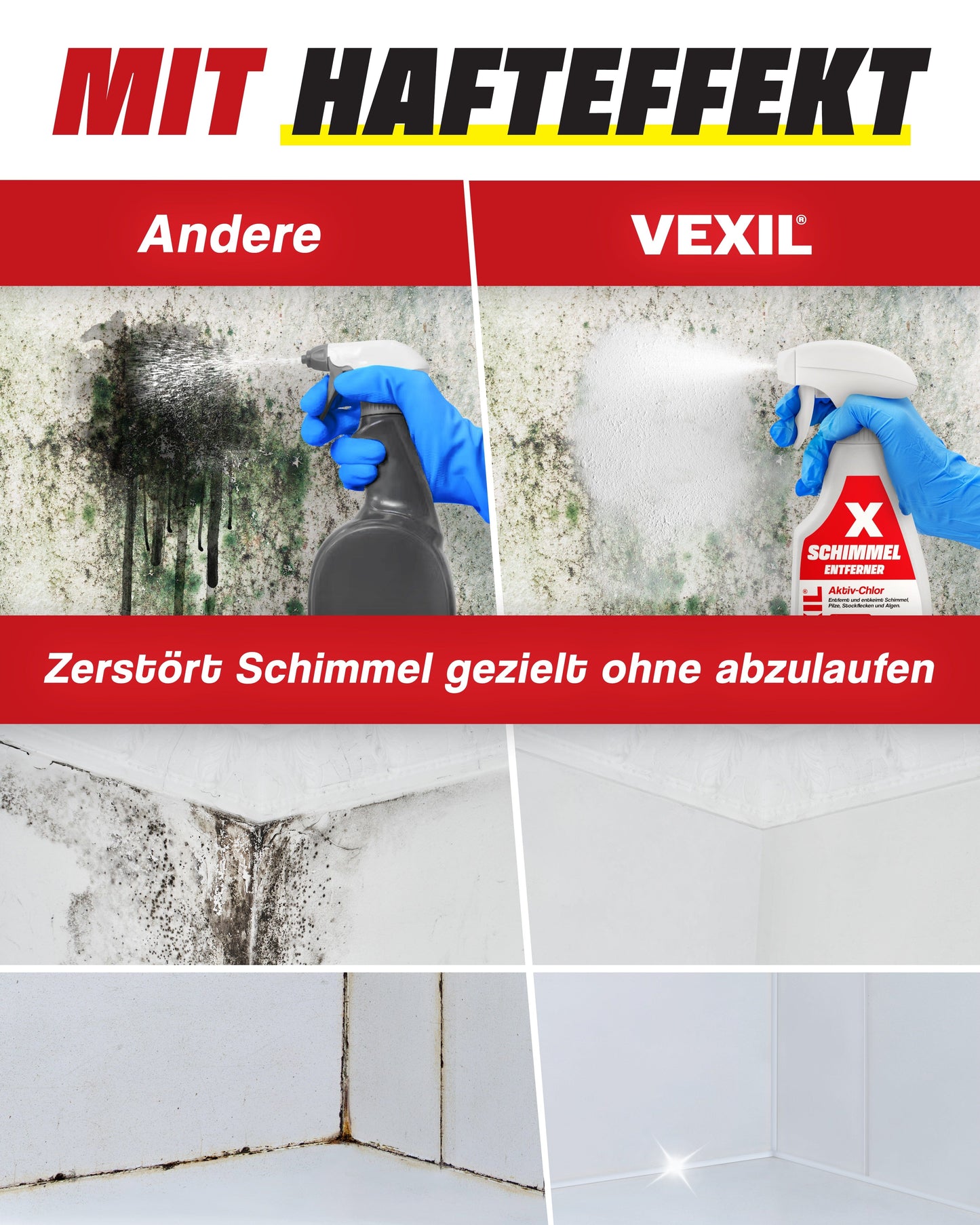 Profi Schimmelentferner für Wand, Bad, Fliesen, Fugen