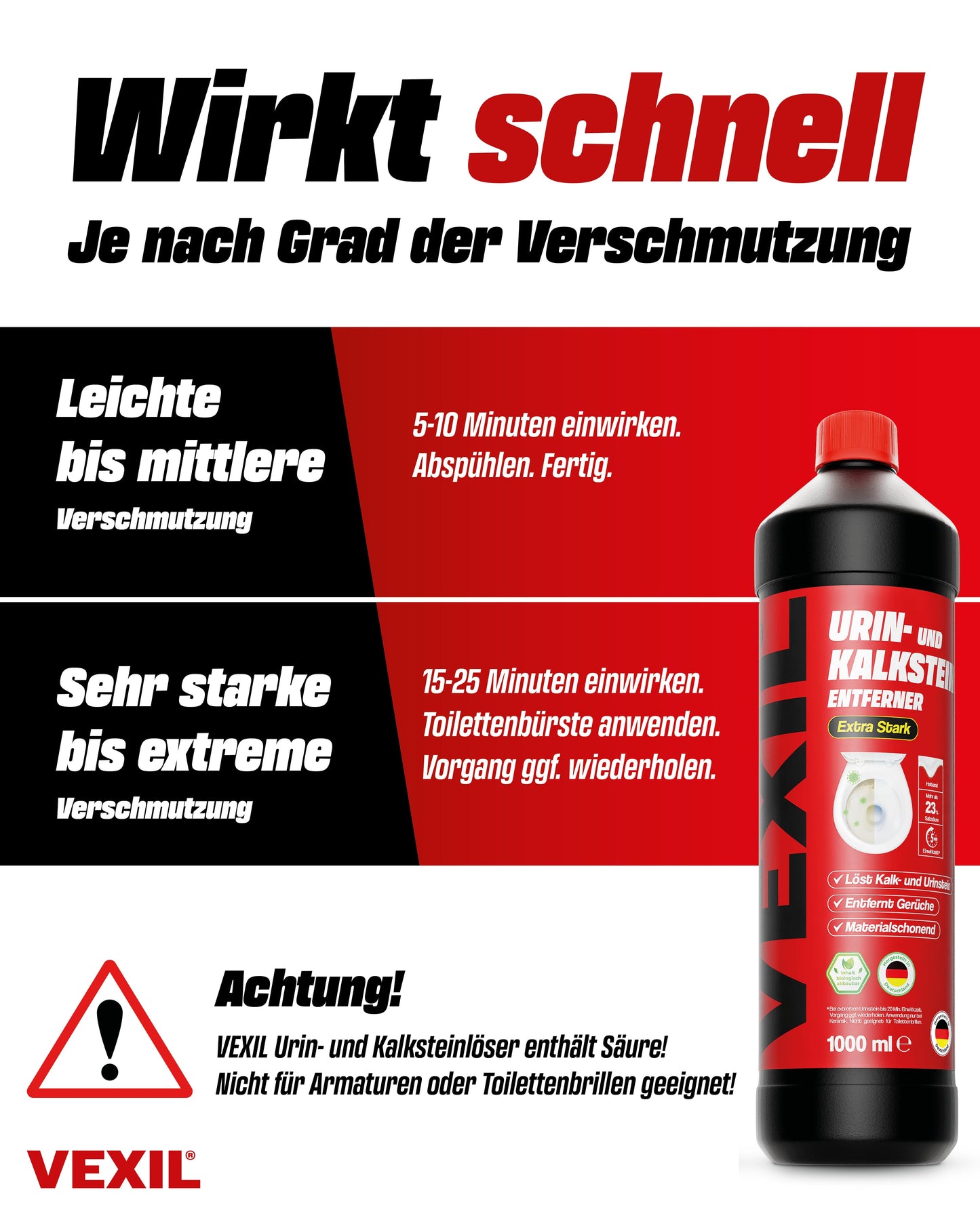 Urinsteinentferner extra Stark - entfernt hartnäckigen Urin- & Kalkstein