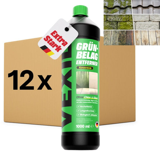 12 x (1 Liter) Grünbelagentferner Konzentrat - hochdosiert -> bis zu 1:100