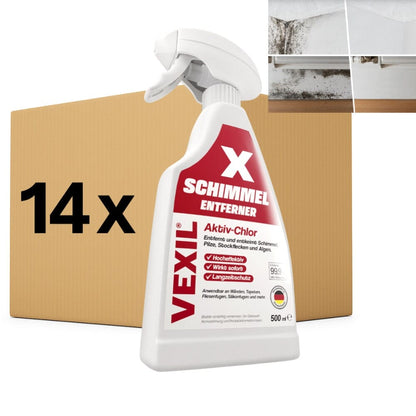 14 x (0,5 Liter) Schimmelentferner - Hocheffektiv - AKtiv Chlor