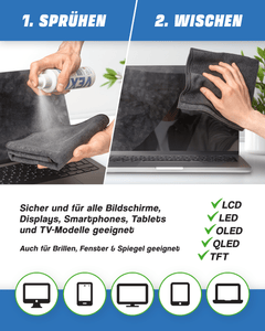 Bildschirmreiniger Spray - für Smartphone, Tablet, Handy, Laptop