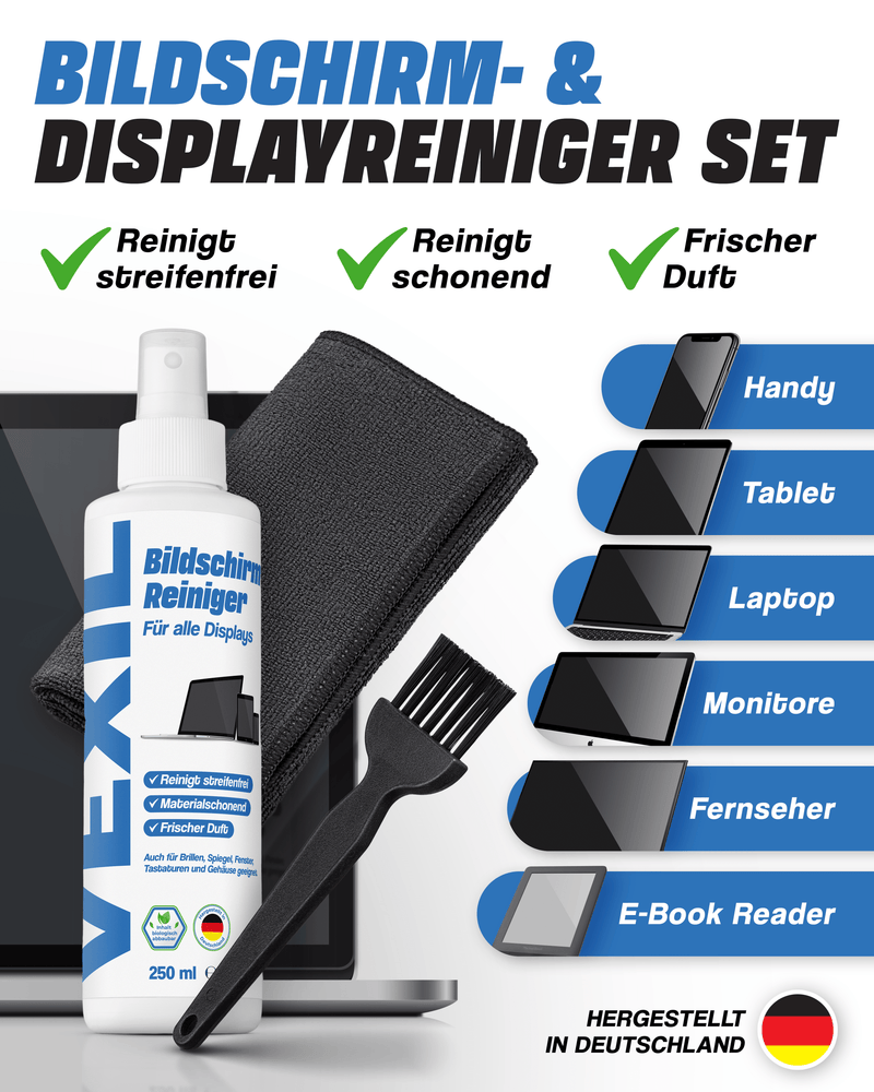 Bildschirmreiniger Spray - für Smartphone, Tablet, Handy, Laptop