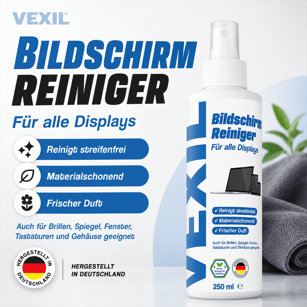 Bildschirmreiniger Spray - für Smartphone, Tablet, Handy, Laptop