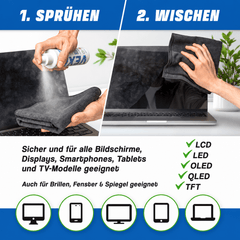 Bildschirmreiniger Spray - für Smartphone, Tablet, Handy, Laptop