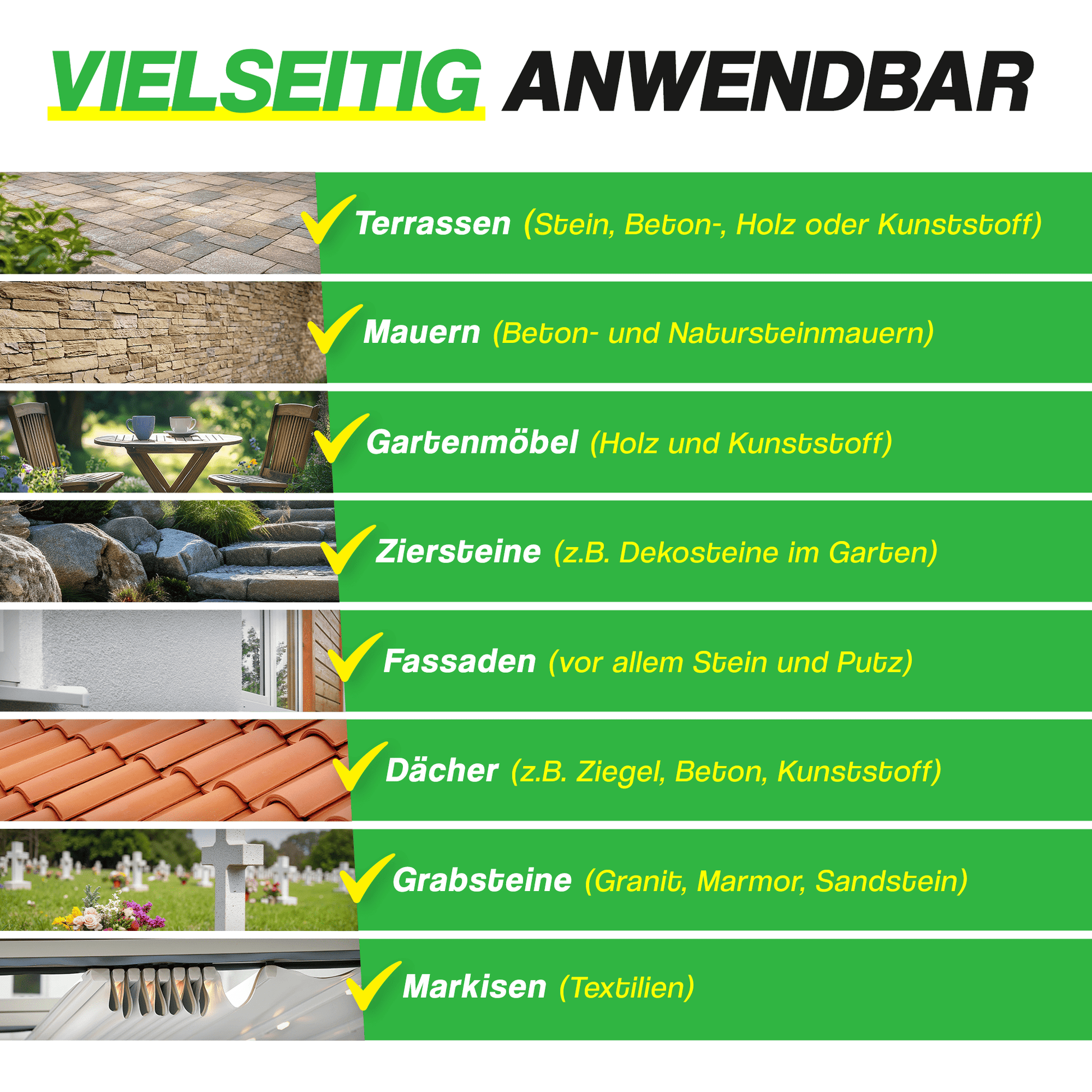 grünbelagentferner markise Grünbelagentferner Konzentrat – entfernt Algen, Moos, Pilze & Flechten – VEXIL®