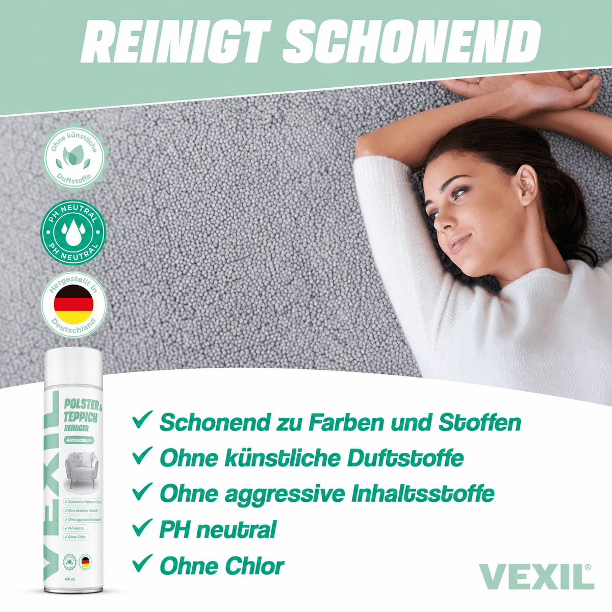 Polster- & Teppich-Reiniger - Entfernt hartnäckigste Verschmutzungen