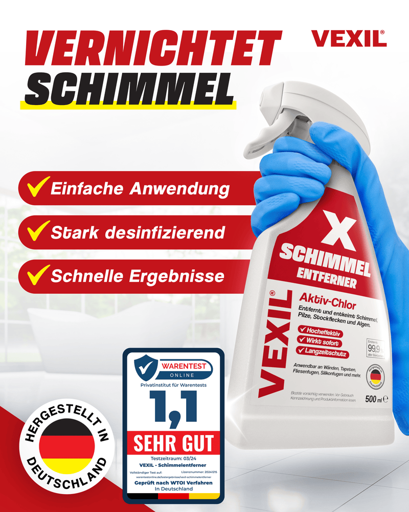 Profi Schimmelentferner für Wand, Bad, Fliesen, Fugen