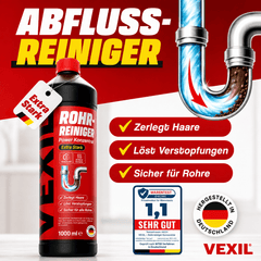 Rohrreiniger - Abflussreiniger extra Stark für Extremfälle - 1L