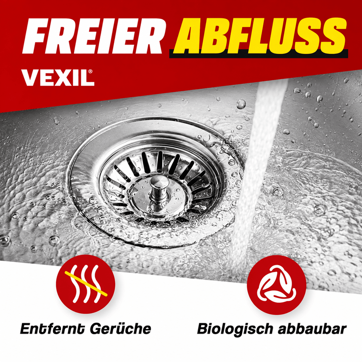 Rohrreiniger - Abflussreiniger extra Stark für Extremfälle - 1L