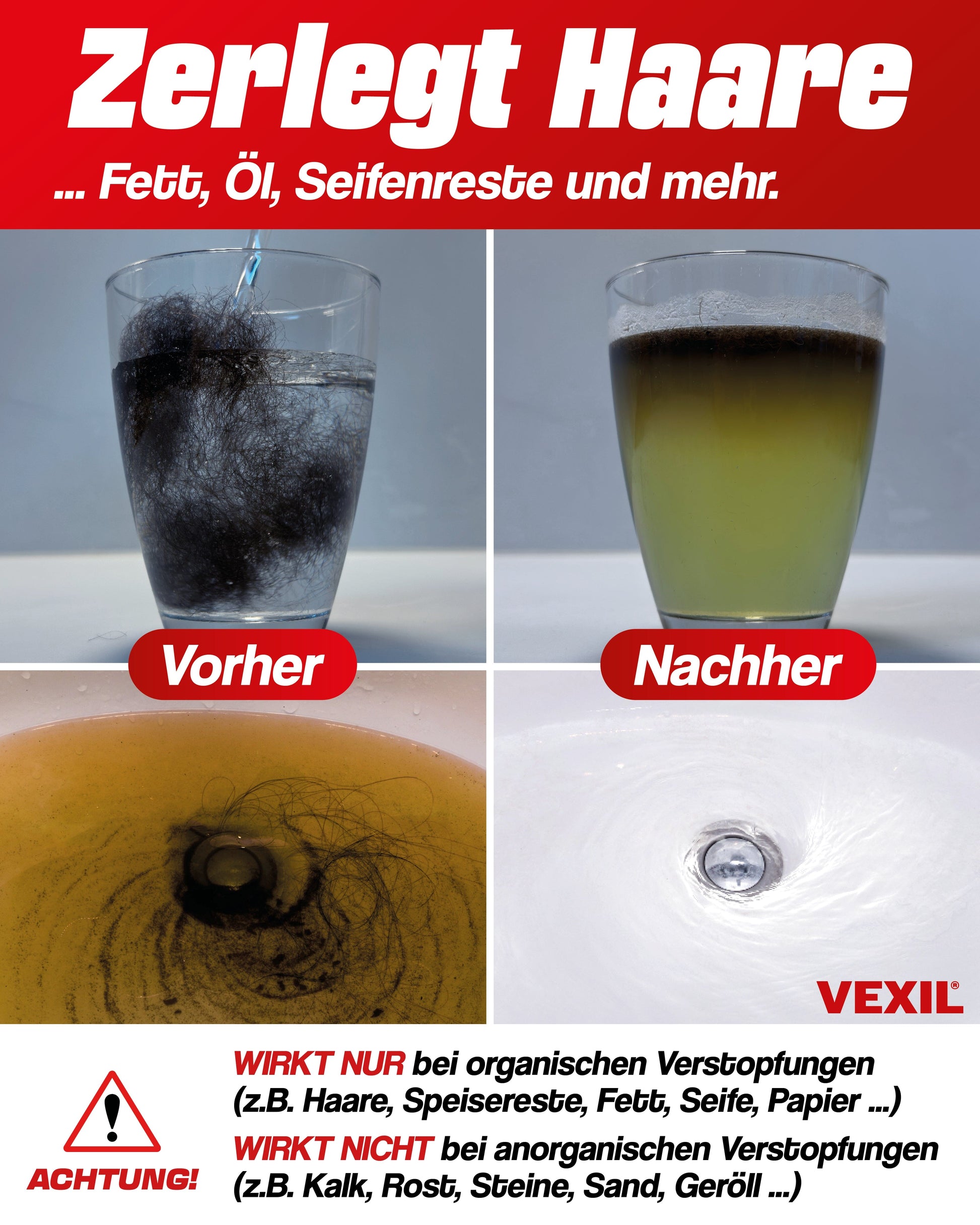Rohrreiniger - Profi Abflussreiniger extra Stark für Extremfälle - 1L