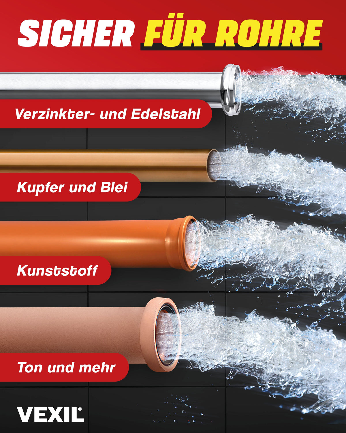 Rohrreiniger - Profi Abflussreiniger extra Stark für Extremfälle - 1L