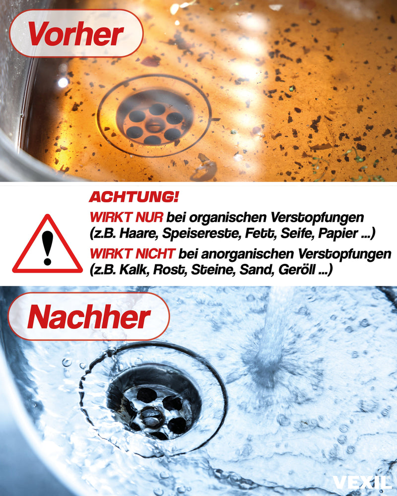 Rohrreiniger - Profi Abflussreiniger extra Stark für Extremfälle - 1L