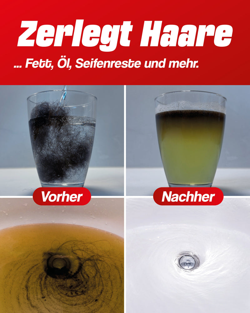Rohrreiniger - Profi Abflussreiniger extra Stark für Extremfälle - 1L