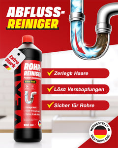 Rohrreiniger - Profi Abflussreiniger extra Stark für Extremfälle - 1L