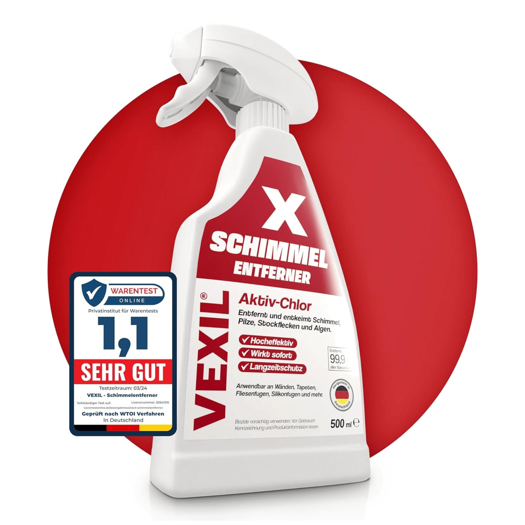 Schimmelentferner für Wand, Bad, Fliesen, Fugen