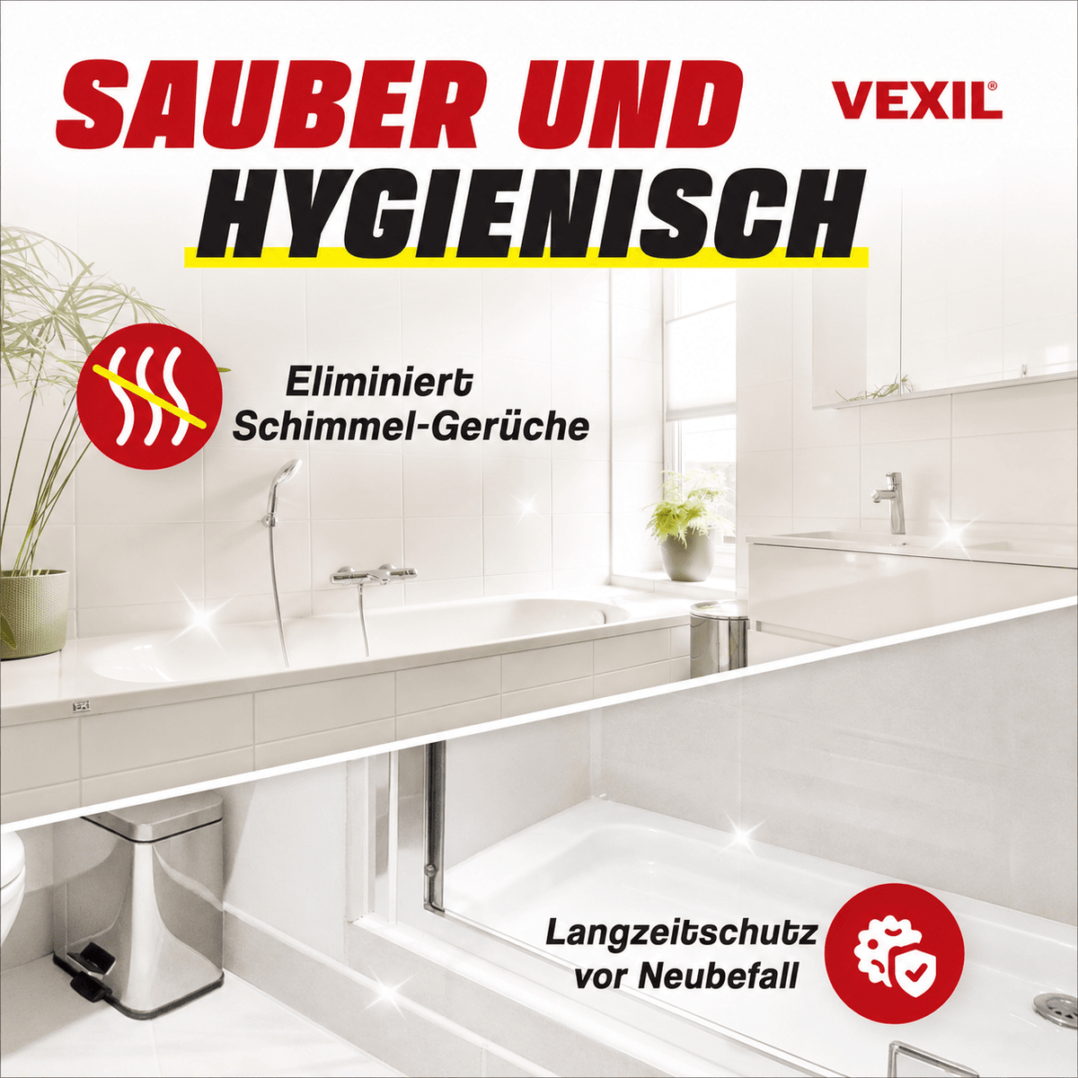 Schimmelentferner für Wand, Bad, Fliesen, Fugen