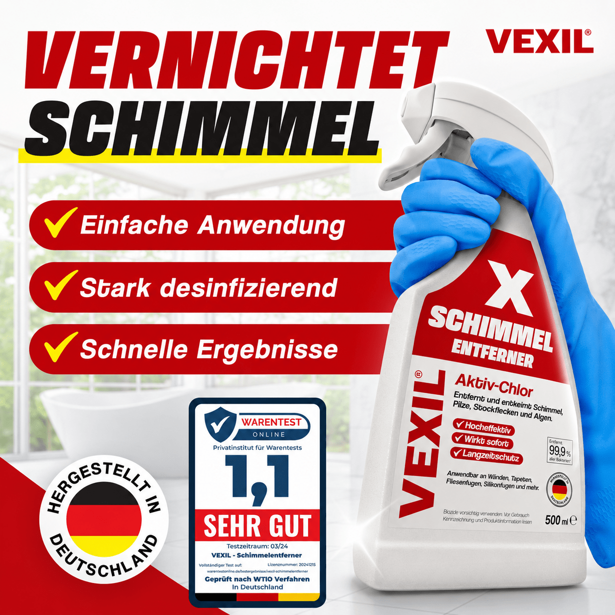 Schimmelentferner Set mit innovativem Schimmelschutz