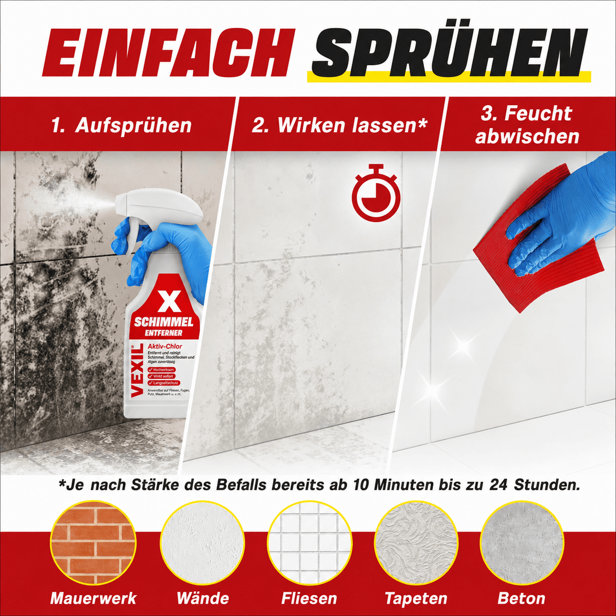 Schimmelentferner Set mit innovativem Schimmelschutz