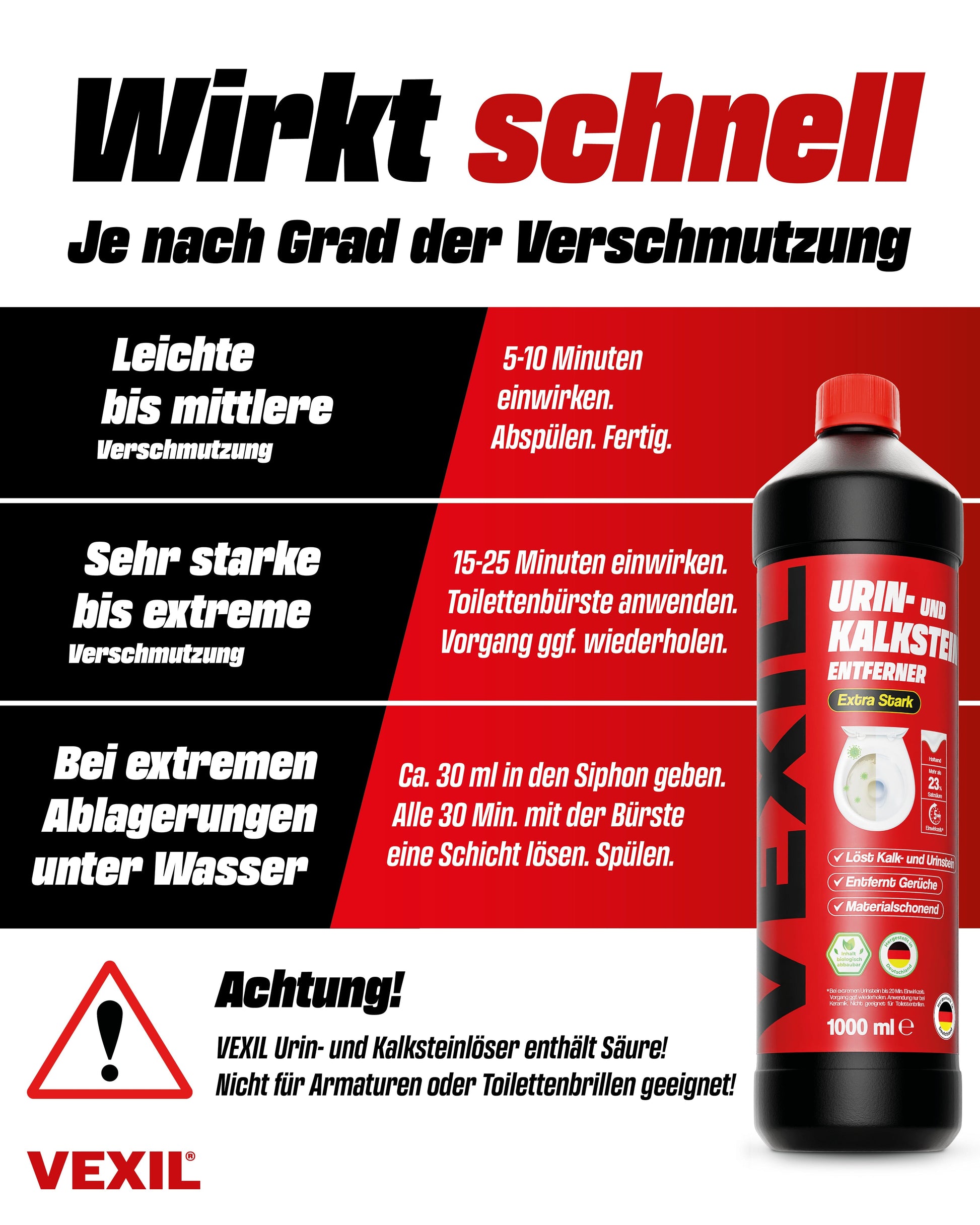 Urinsteinentferner extra Stark - entfernt hartnäckigen Urin- & Kalkstein