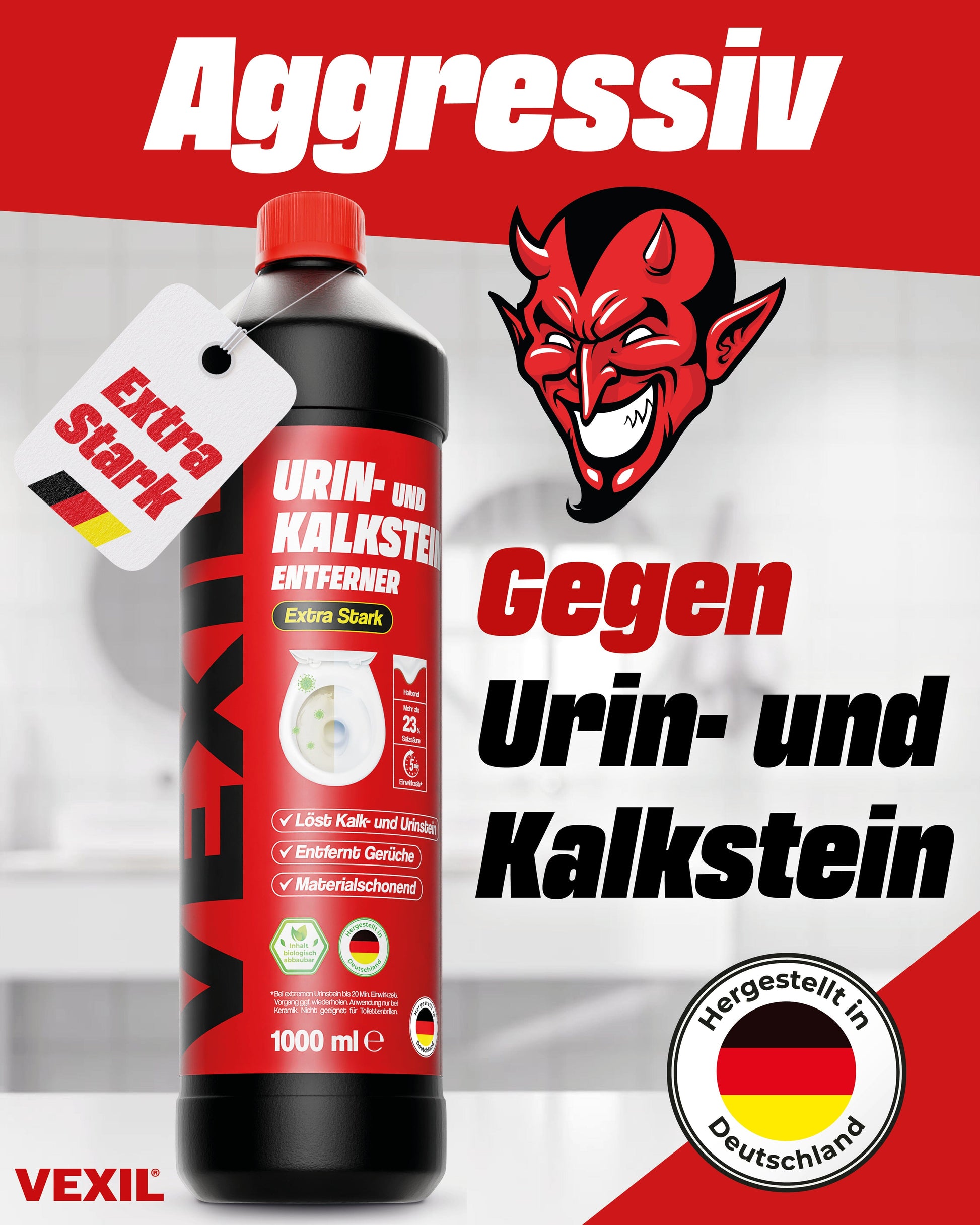 Urinsteinentferner extra Stark - entfernt hartnäckigen Urin- & Kalkstein